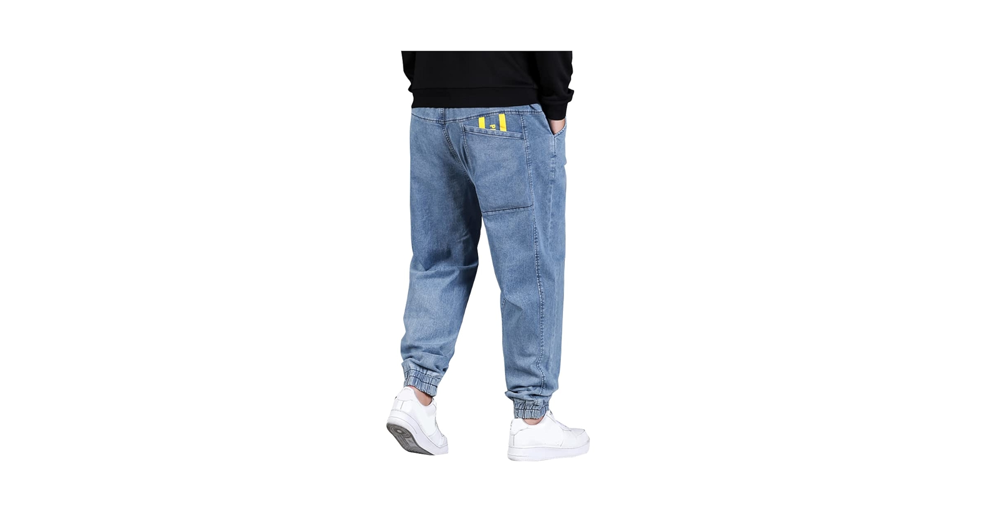 XYGJZ Men's Denim Jogger Pants Loose Fit Casual Jeans