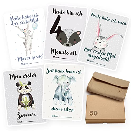 50 tarjetas de bebé Milestone Cover