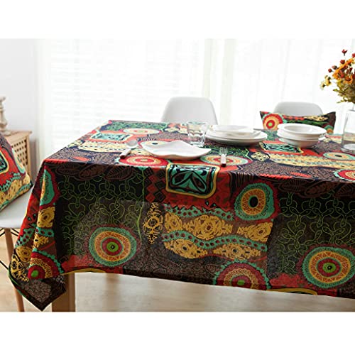 Nappe imperméable en coton lin rectangle 140x180 de protection table basse
