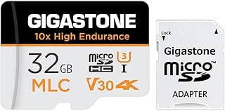 [MLC 10x High Endurance] Gigastone 32GB MLC Micro SD Card, 10x High Endurance 4K Video Recording, Security Cam, Dash Cam, Surveillance Compatible 95MB/s, U3 C10