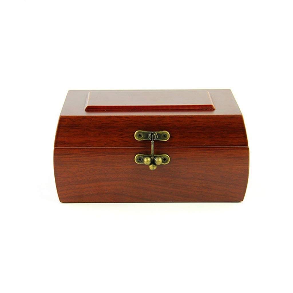Regalo para mujeres Joyeros Cofre de joyería Cajas de joyería pequeñas de madera maciza Retro con espejo de maquillaje Organizador de joyas Regalos de Año Nuevo Beauty Comes