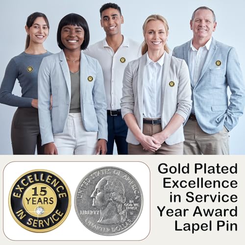 Image of Ferreve 50 /20 Pcs Year of Service Pins Employee Excellence Award Lapel Pin Performance Recognition Reward Anniversary