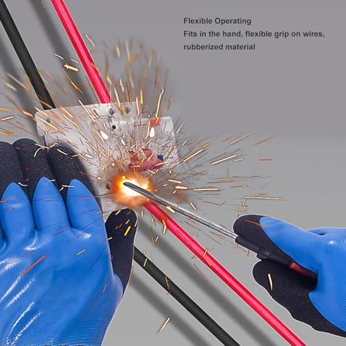 Luvas Isoladas Elétricas, Luvas de Alta Tensão para Eletricista de 1000 V, Luvas de Borracha Isolada