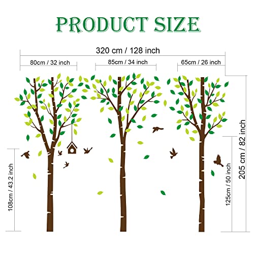Vinilos decorativos pared selva y aves 320x205 cm miniatura 7