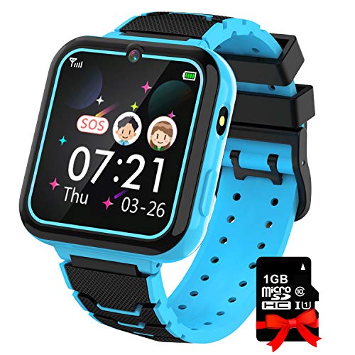 Moweallarge Smart Watch for Kids Boys Girls, 1.57'' HD Touch Screen 7 Puzzle