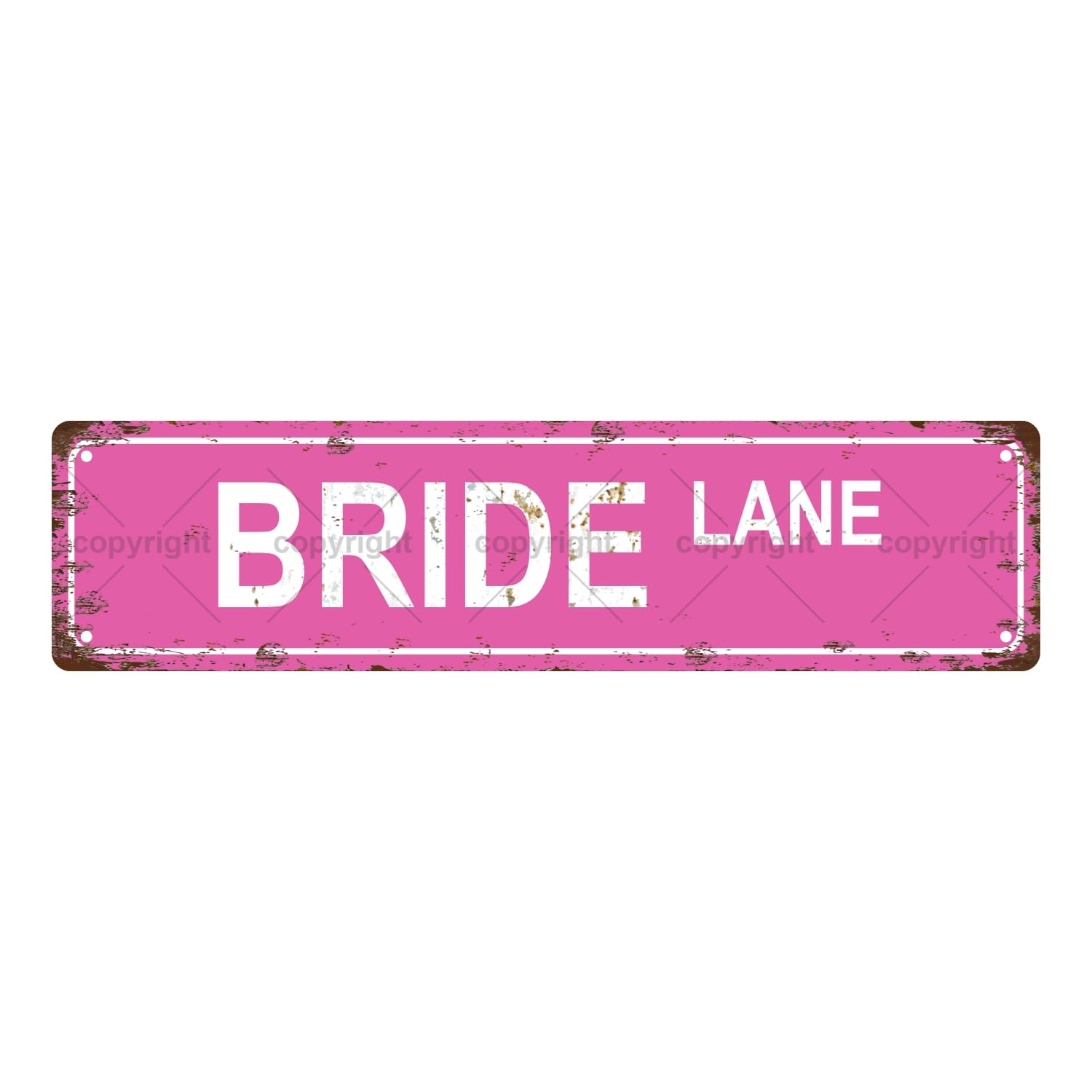 Bride Lane People Metal Tin Street Sign Bar Cafe Garage Cave Home Room Wall Bathroom Farmhouse Garden Porch Patio Decor,4x16 Inch