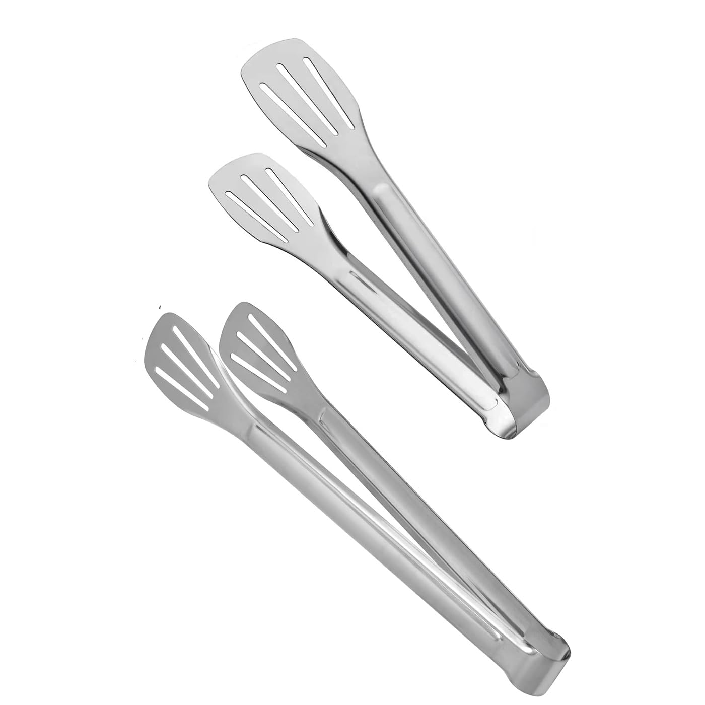 Horntide Cooking Tongs Set 304 Stainless Steel (2-Pack) - 24Cm & 28Cm, Ideal For Barbecue, Grilling, Pastry, Salad And Kitchen Serving