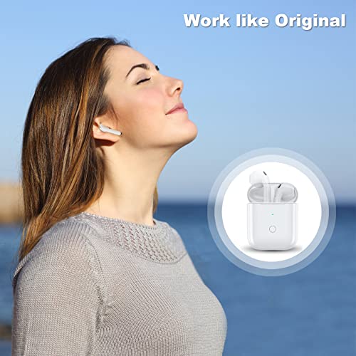 Charging Case For Airpod 1/2, Support Cable & Wireless Charger, Wireless Case Replacement Built-In 450 Mah Battery With Sync Pairing Button, No Earbud (White) #TOP2