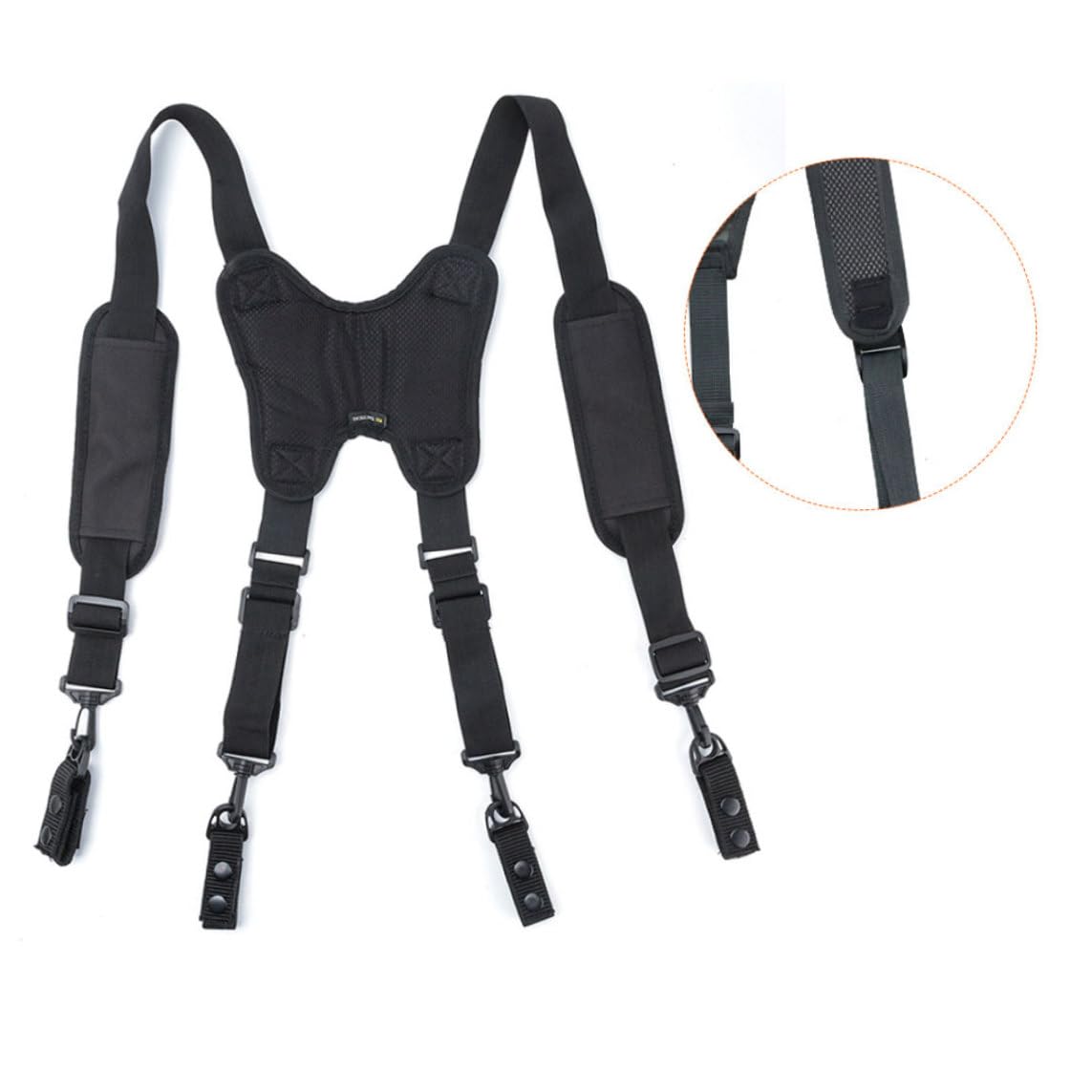 Broteros tirantes de herramientas forma H ajustables acolchados con clips para electricista carpintero