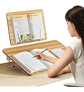 Amazon | 傾斜台 勉強 卓上 大型 ランプ付き 二重 書見台 木製 ブック