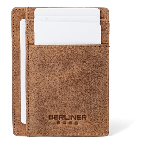 Image of BERLINER BAGS Slim Leather Front Pocket Wallet Men Karl, Gift Box, Brown