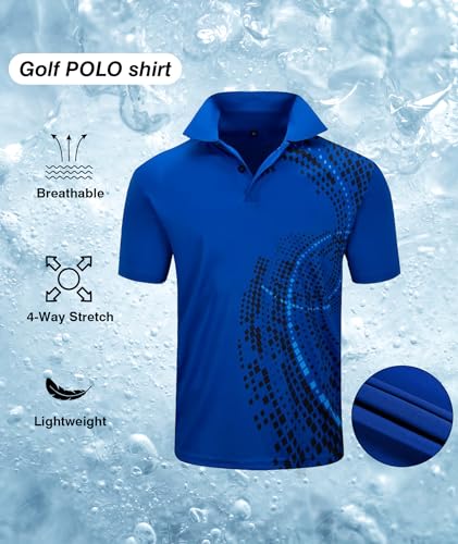 Image of ZITY Golf Polo Shirts for Men Short Sleeve UPF 50+ Athletic Tennis T-Shirt