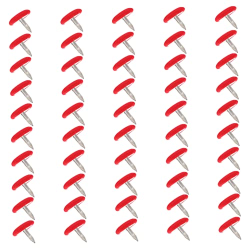Veemoon 50pcs Two-Legged Nailheads Decorative Nails for Upholstery DIY Craft Studs Rivet Nailheads