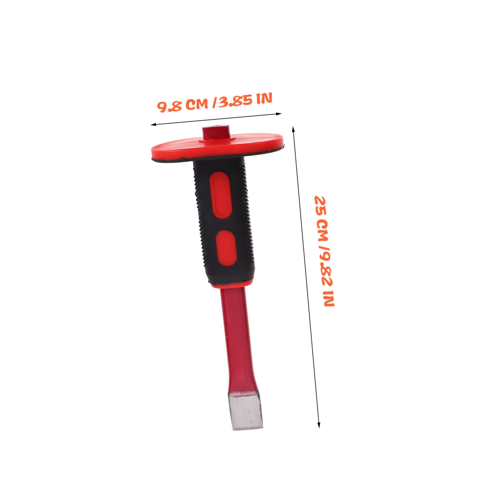 ULTECHNOVO Set di Scalpelli per Muratura 2 Pezzi Impugnatura Confortevole in Acciaio Cromo-vanadio Rosso, Scalpello Pesante per Demolizione e Intaglio in Metallo e Cemento
