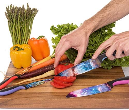 CHEF'S VISION Cosmos Kitchen Knife Set in Gift Box - Color Chef Knives - Cooking Gifts for Husbands and Wives, Unique Wedding Gifts for Couple, Birthday Gift Idea for Men, Housewarming Gift New Home 5 CHEF'S VISION Cosmos Kitchen Knife Set in Gift Box - Color Chef Knives - Cooking Gifts for Husbands and Wives, Unique Wedding Gifts for Couple, Birthday Gift Idea for Men, Housewarming Gift New Home