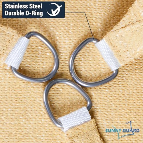 Sunny Guard SG2CR1801 Sun Shade Sail 10' X 13' Rectangle Sand Uv Block Sunshade thumb #5