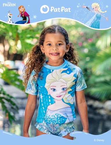 Image of Disney Princess Frozen Marvel Elsa Minnie Toddler Girl Swimsuit Tankini Bathing Suit 2 Piece Swimwear UPF 50+ Rashguard