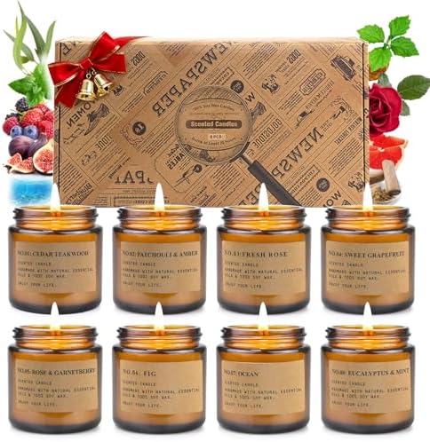 Candle Gift Set for Women – 8 Pack Scented Candles for Home,Long ...