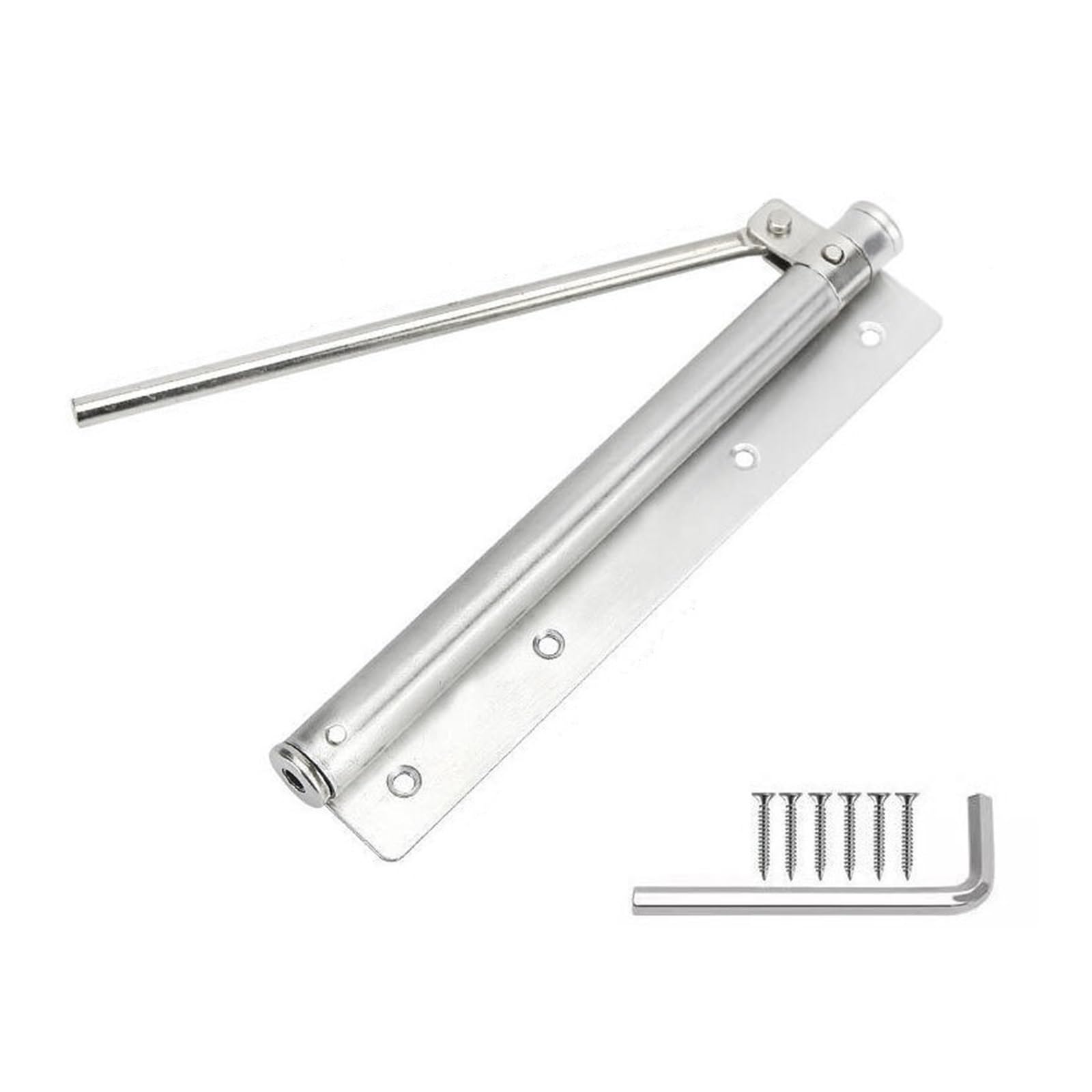 SWENEEN Adjustable Door Closers Surface Mounted Automatic Stainless Steel Spring Closing Door Closer Fire Rated Door Stopper Hardware Easy For Home Commercial Use (Primary Color,Primary Color