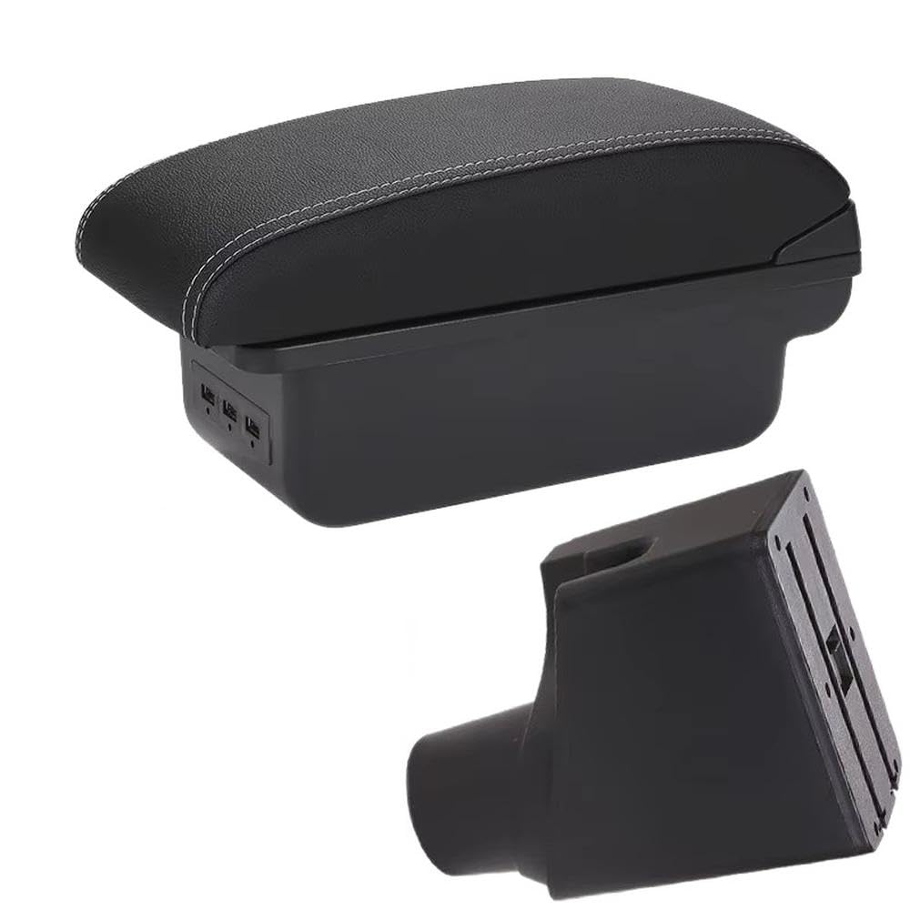 SXQPOCAR For Toyota Yaris Hybrid 2015-2023 Car Armrest Box Center Storage Box Interior Retrofit Parts Replacement Parts(B3 Black white 3USB)