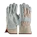 "B/C" Grade Shoulder Split Cowhide Leather Palm Glove with Fabric Back - Rubberized Safety Cuff 85-7512, (10)