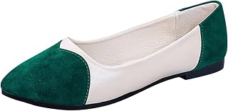 VBEDKDEB Zapatos de bailarina para mujer, cómodas y planas, bailarinas de color a juego, amor, punta baja, encaje, zapatos casuales planos, bailarinas para mujer, color rosa