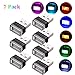 Lipctine USB LED Car Interior Atmosphere Lamp, Night Light Led Decoration Light, Ambient Lighting Kit, Charging for All Cars, Interior Led Lights White Blue Red Yellow Green Pink Ice Blue (7 Colors)