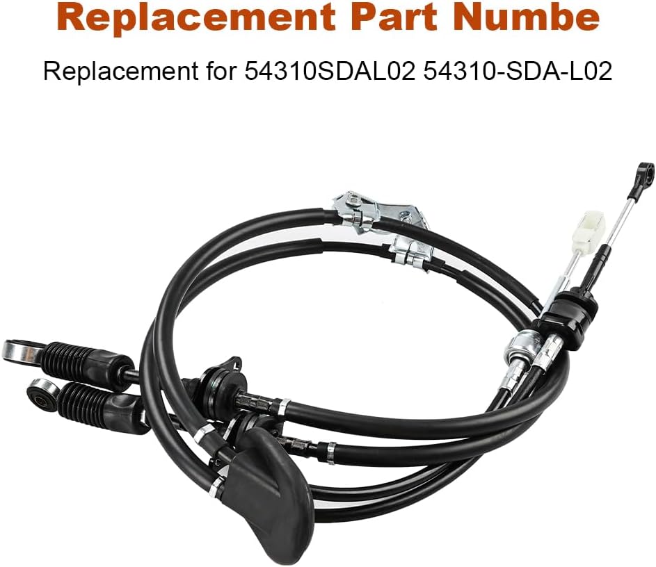 Manual Shifter Cables Replacement for 54310-SDA-L02 Shift Cable Compatible with Honda Accord 2003-2007 Euro-R 2001-2006 TSX 2004-2008 for 5/6 Speed K24 Transmission