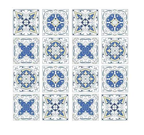 WENKO Herdabdeckplatte groß Fliesen, Herdabdeckung für Glaskeramik-Kochfelder, Gehärtetes Glas, 56 x 50 cm cm, mehrfarbig