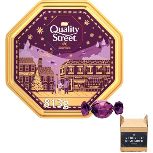 Quality Street Assorted Chocolates Tin, 813g | Milk, Dark Chocolate & Toffees for Christmas, Easter, and New Year Celebrations