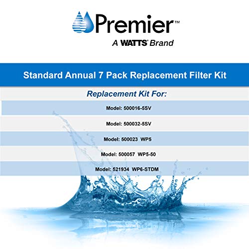 Watts Premier Wp500024 Standard Annual Water Filter Replacement Kit, White, 7 Pack #TOP1