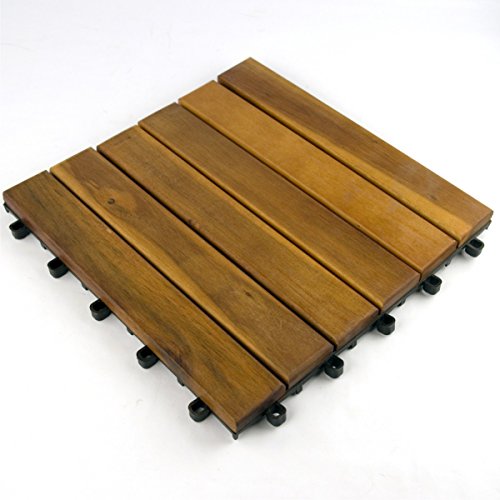 Preisvergleich Produktbild Holzfliese 30x30cm Akazienholz 4Stück