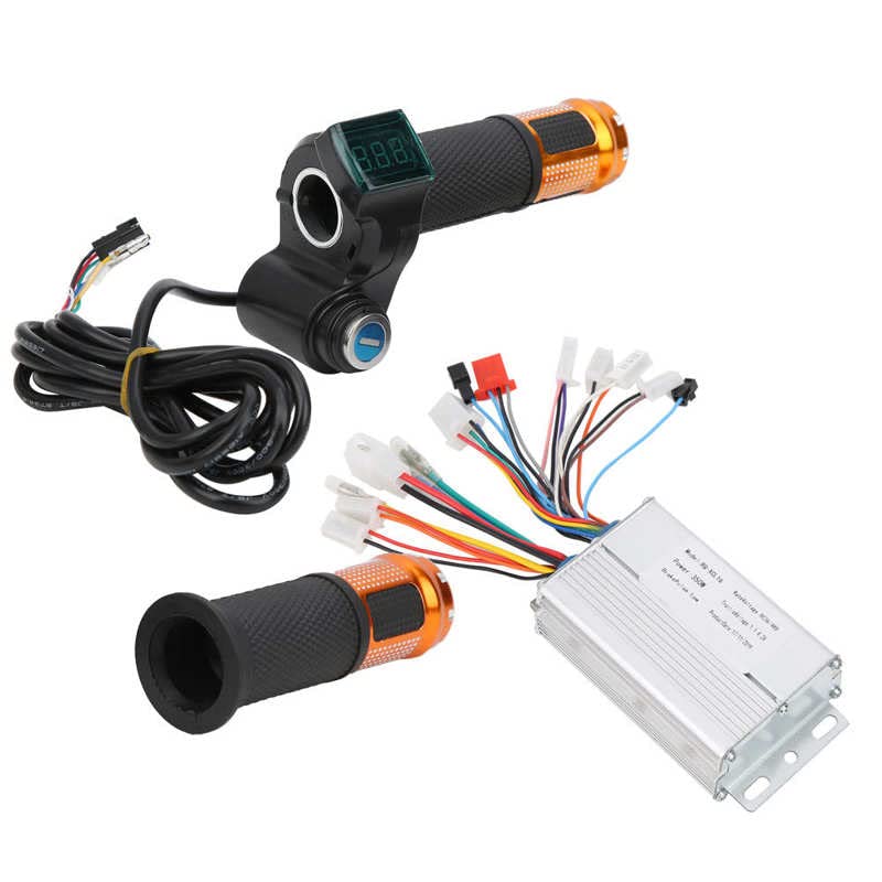 Regulador Patinete Electrico 3 6V 48V 350W Controlador de bicicleta eléctrica sin escobillas Apreta del acelerador universal Número de controlador sin escobillas Agarra del acelerador del acelerador C