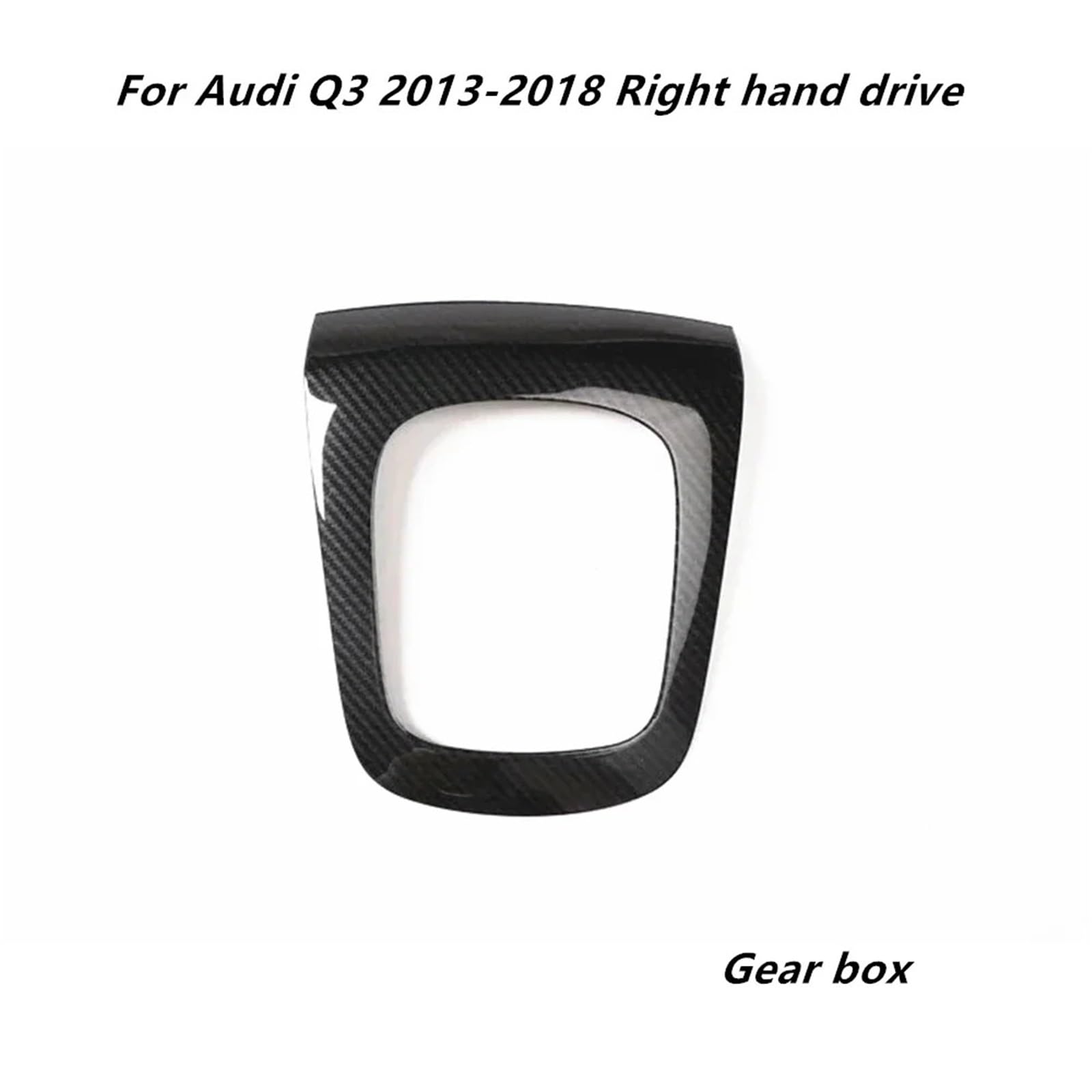 Konsola Środkowa Pasuje do Audi Q3 2013 2014 2015 2016 2017 18 Dekoracja wnętrza Konsola środkowa Panel dźwigni zmiany biegów Naklejka ABS(Black ABS 3PCS)