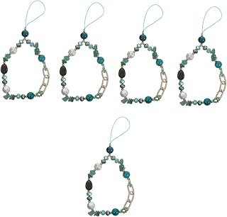 HOMSFOU 5 Unidades De Corrente De Telefone Com Contas Cordão De Pulso Colhedores Coloridos Chaveiro Alça De Pulseira Cordão De Pulso De Telefone Móvel Corrente De Pulso Chaveiro De Pedra