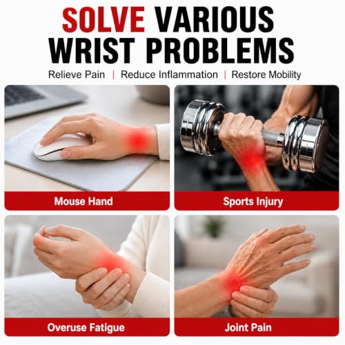 Image of Red Light Therapy for Wrist,Wireless Heated Wrist Brace with 48 LEDs