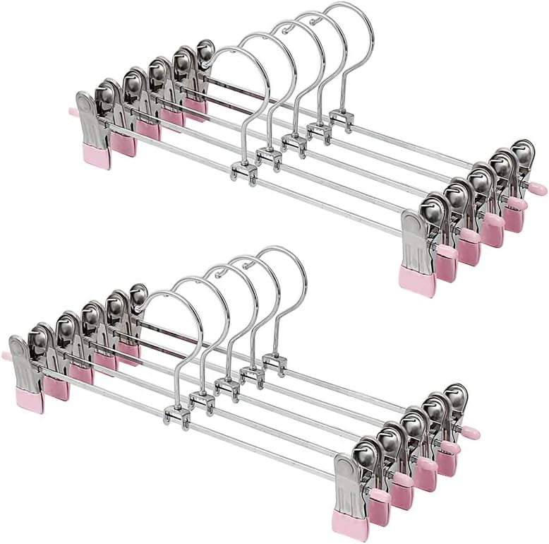Space Saving Trouser Hangers Space Saving 10 Pack Skirt Hangers Non Slip Clothes Hangers Pants Jeans Clamp Hangers Hangers Coat,