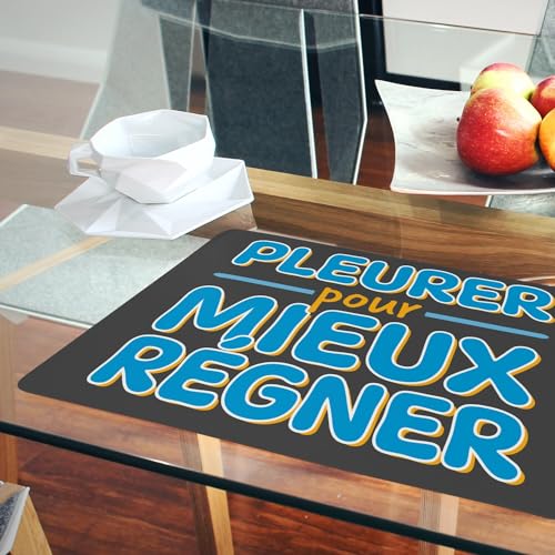 Lot de 4 sets de table souples anti rayure dessous liège napperons - 6