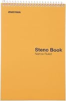 Vista 4 de Mintra Office - Libro taquigráfico (colores pastel, paquete de 4 blocs, renglones estrechos) - 6 x 9 pulgadas, 70 hojas, cuaderno para escribir