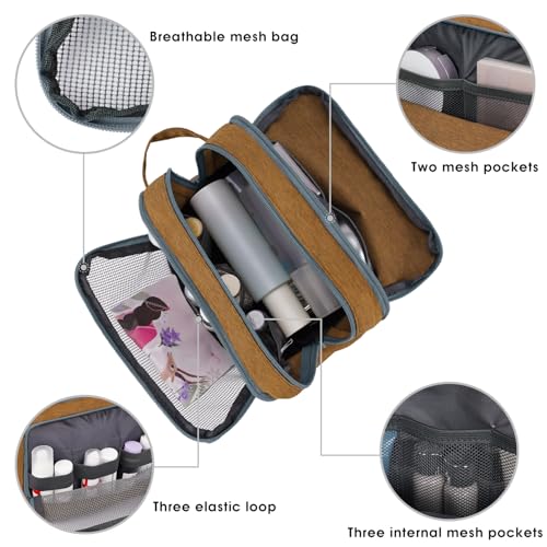 Image of WANDF Travel Toiletry Bag for Men, Small Dopp Kit for Toiletries