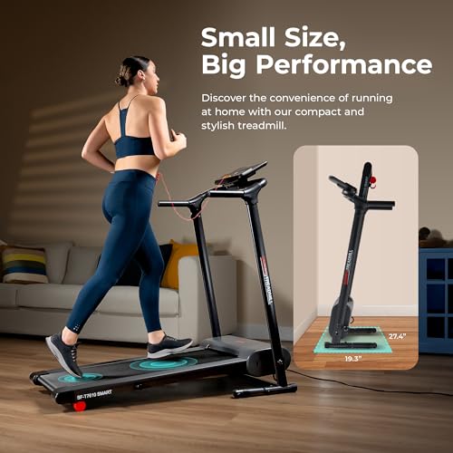 Image of Sunny Health & Fitness Treadpad Slim Walking Pad Treadmill with Handlebars