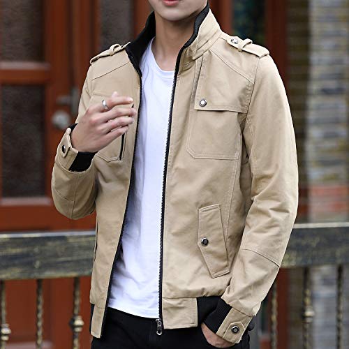 Mens Casual Windbreaker Outerwear Cotton Coat Lightweight Jackets2