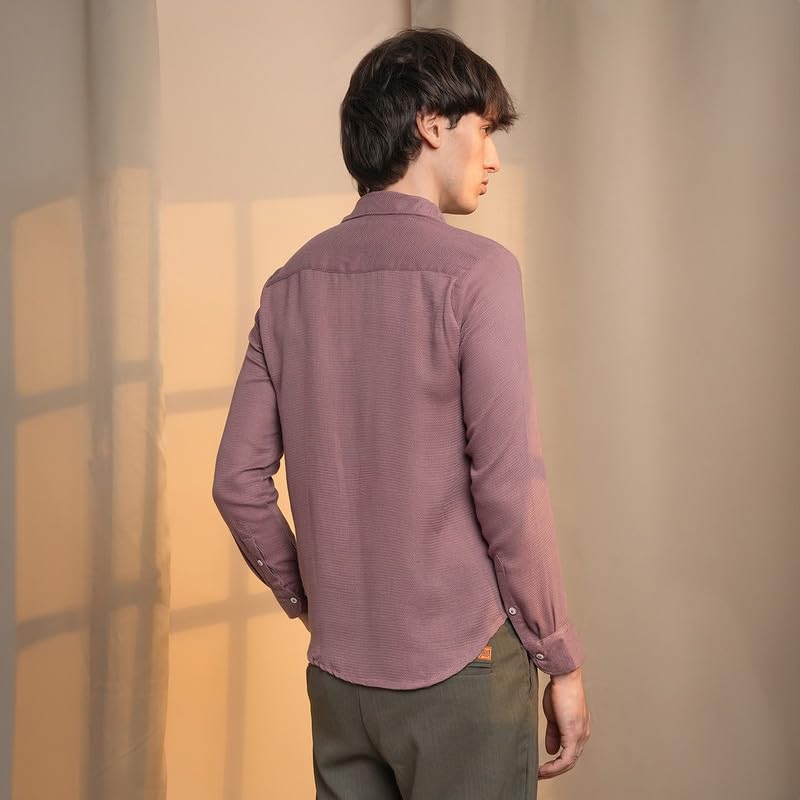 Image of CAHOOT Men's Solid Utility Shirt | Casual Wear | Spread Collar | Long Sleeve | Button Closure | Shirt Crafted with Comfort Fit for Everyday Wear