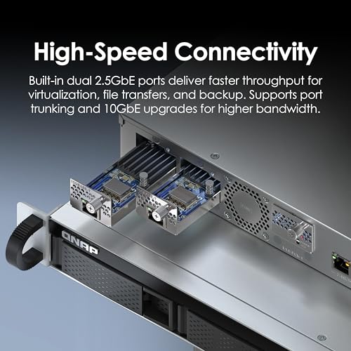 Image of QNAP TS-h765eU-8G-US 1U Short-Depth 4-Bay NAS with 3 x E1.S /M.2 PCIe NVMe Slots
