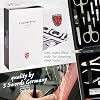 3 Swords Germany - brand quality 12 piece manicure pedicure grooming kit set for professional finger & toe nail care with black synthetic leather case - Made in Germany