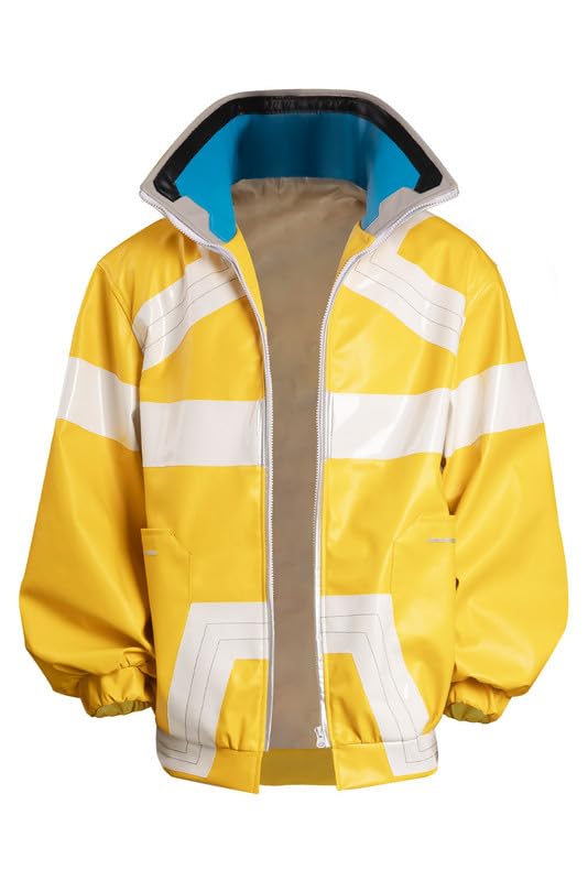Ubaywey Anime Cosplay Disfraz Abrigo Cremallera Chaqueta Sudadera Halloween Carnaval Traje Hombre, amarillo, M