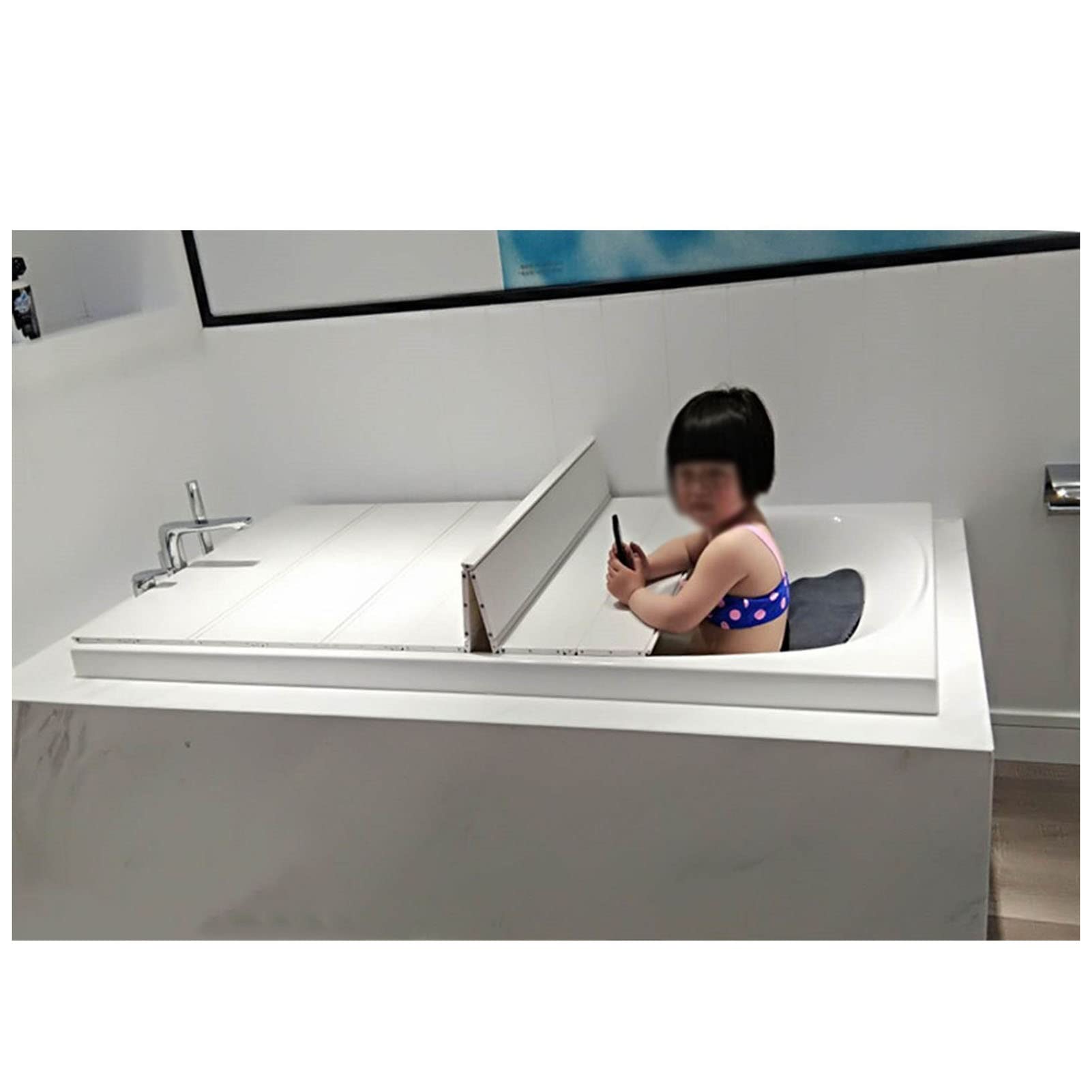 Tapa de baño de PVC plegable con 1,2 cm de espesor para aislamiento