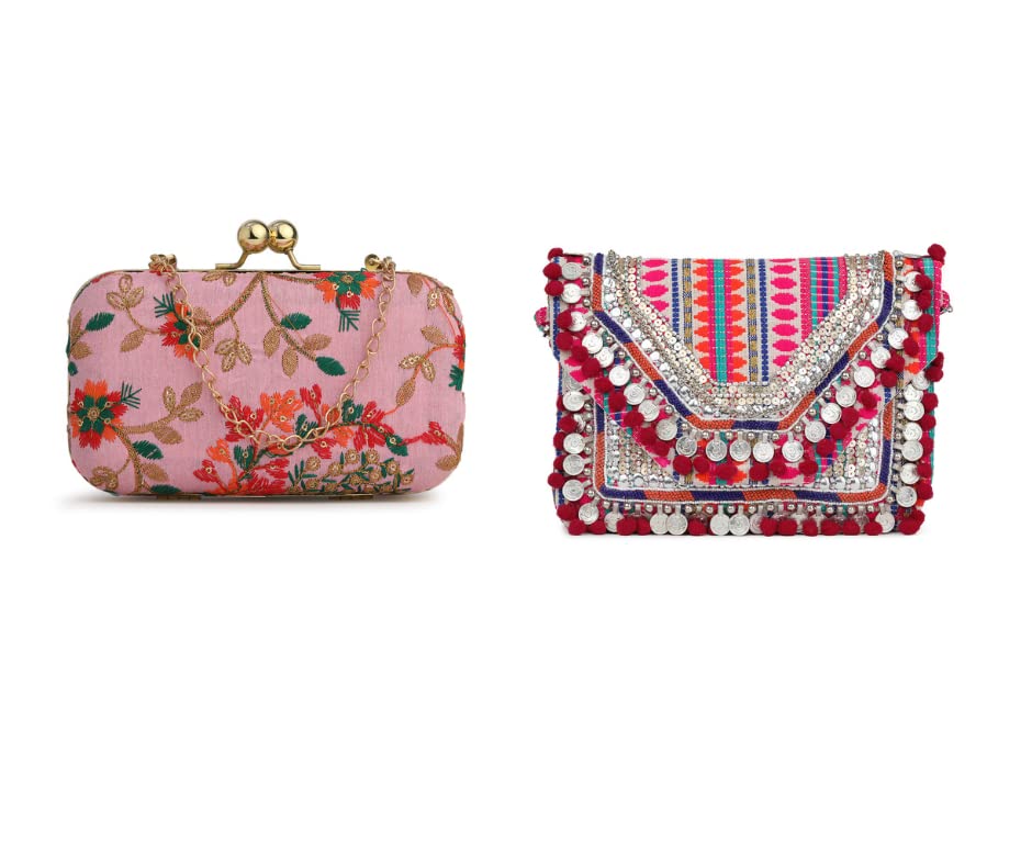 GenericCombo Of Boho Bag And Clutch For Girls and womens