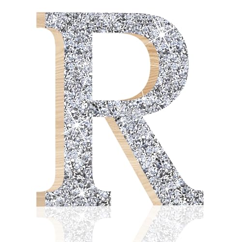 Utuichuo 5.7 Inch Marquee Letters Wall Decor, Diamond Monogram Wooden