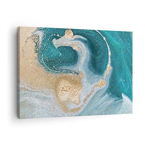 Impression sur toile turquoise pour créer un salon cocooning